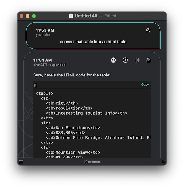 html code block